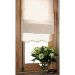 HOMEMAISON Store Bateau Avec Finition Festonnée Ecru 80 X 180 Cm - Ecru