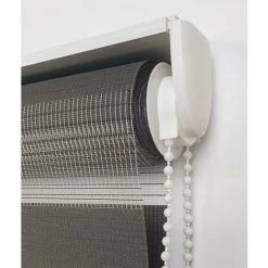 MADECOSTORE Lot De 2 Stores Jour Nuit Prêt-à-poser Sans Percer H190cm - Gris Anthracite - L55 X H190cm - Gris Anthracite -Promos Store Boutique 55427760 3