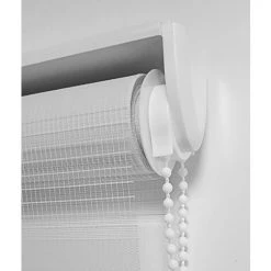 MADECOSTORE Lot De 2 Stores Jour Nuit Prêt-à-poser Sans Percer H150cm - Blanc - L45 X H150cm - Blanc -Promos Store Boutique 55427770 3