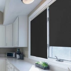 VINGO Stores Occultants 40x160cm Stores Klemmfix Stores Occultants Stores Fenêtre Protection De La Vie Privée à La Lumière Du Jour Avec Revêtement Sans Perçage Pour Fenêtres Et Portes Noir - Noir -Promos Store Boutique 55433202 5