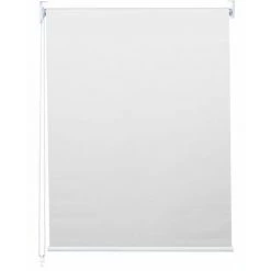 DéCOSHOP26 Store Enrouleur De Fenêtre Occultant Protection Solaire Store à Tirage Latéral 70x230cm Opaque Blanc - Or