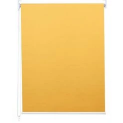 DéCOSHOP26 Store Enrouleur De Fenêtre Occultant Protection Solaire Store à Tirage Latéral 110x160cm Opaque Jaune - Or