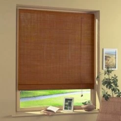 MADECOSTORE Store Bateau En Bambou Fines Lattes - Acajou - L84 X H130cm - Acajou