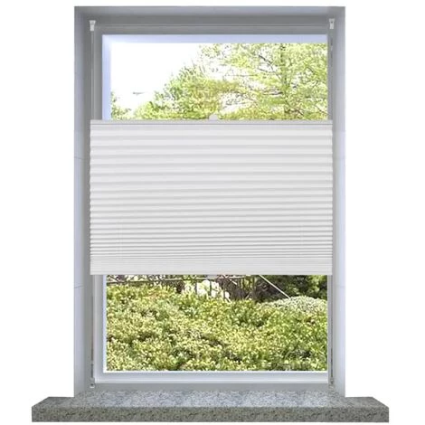 INLIFE Store Plissé 80x150 Cm Blanc 4 INLIFE Store Plissé 80x150 Cm Blanc – Image 2