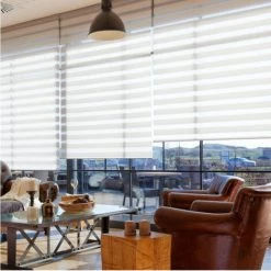 MADECOSTORE Store Enrouleur Jour Nuit Avec Coffre - Gamme Must - Beige - L63 X H220cm - Beige