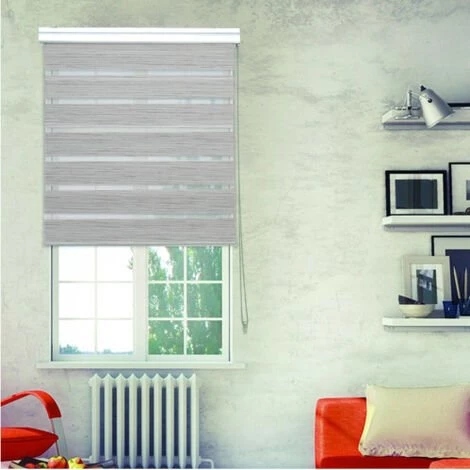 MADECOSTORE Store Enrouleur Jour Nuit Avec Coffre - Gamme Must - Blanc Et Noir - L63 X H220cm - Blanc Et Noir 3 MADECOSTORE Store Enrouleur Jour Nuit Avec Coffre - Gamme Must - Blanc Et Noir - L63 X H220cm - Blanc Et Noir