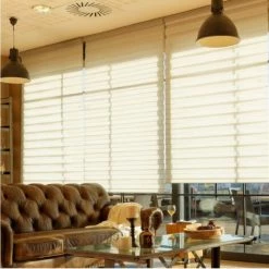 MADECOSTORE Store Enrouleur Jour Nuit Avec Coffre - Gamme Must - Sable - L63 X H220cm - Sable