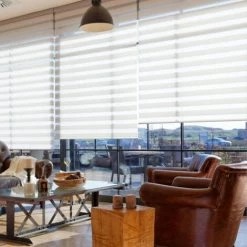 MADECOSTORE Store Enrouleur Jour Nuit Sans Percer - Gamme Must - Beige - L41 X H190cm - Beige