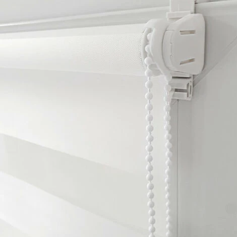 MADECOSTORE Store Enrouleur Jour Nuit Chic Sans Percer H160cm - Blanc - L66 X H160cm - Blanc 4 MADECOSTORE Store Enrouleur Jour Nuit Chic Sans Percer H160cm - Blanc - L66 X H160cm - Blanc – Image 2
