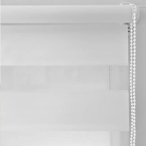 MADECOSTORE Store Enrouleur Jour Nuit Chic Sans Percer H160cm - Blanc - L66 X H160cm - Blanc 5 MADECOSTORE Store Enrouleur Jour Nuit Chic Sans Percer H160cm - Blanc - L66 X H160cm - Blanc – Image 3