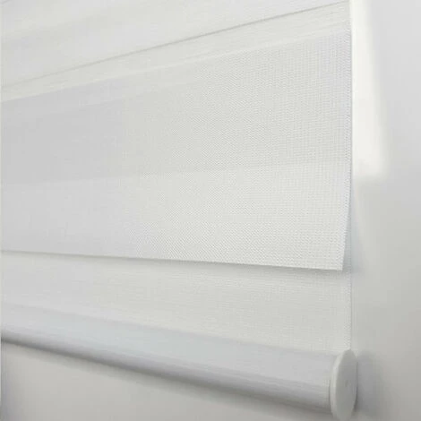 MADECOSTORE Store Enrouleur Jour Nuit Chic Sans Percer H160cm - Blanc - L66 X H160cm - Blanc 7 MADECOSTORE Store Enrouleur Jour Nuit Chic Sans Percer H160cm - Blanc - L66 X H160cm - Blanc – Image 5