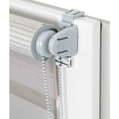 MADECOSTORE Store Enrouleur Jour Nuit Chaînette Coordonnée Sans Percer - Gris Clair - L41 X H190cm - Gris Clair 6 MADECOSTORE Store Enrouleur Jour Nuit Chaînette Coordonnée Sans Percer - Gris Clair - L41 X H190cm - Gris Clair – Image 4