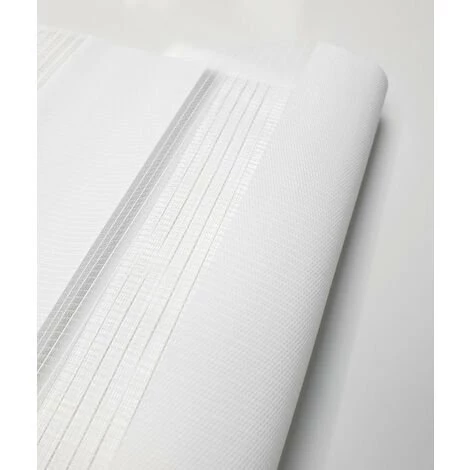 MADECOSTORE Store Enrouleur Jour Nuit Chaînette Coordonnée Sans Percer - Blanc - L41 X H190cm 4 MADECOSTORE Store Enrouleur Jour Nuit Chaînette Coordonnée Sans Percer - Blanc - L41 X H190cm – Image 2