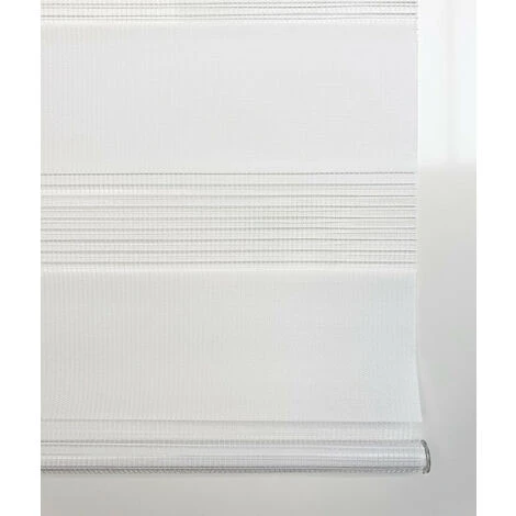 MADECOSTORE Store Enrouleur Jour Nuit Chaînette Coordonnée Sans Percer - Blanc - L41 X H190cm 7 MADECOSTORE Store Enrouleur Jour Nuit Chaînette Coordonnée Sans Percer - Blanc - L41 X H190cm – Image 5