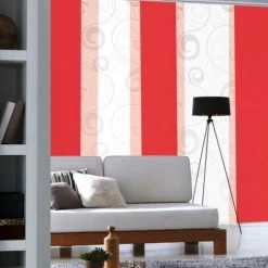 MADECOSTORE Panneau Japonais Tamisant Uni - Rouge - L45 X H260cm - Rouge