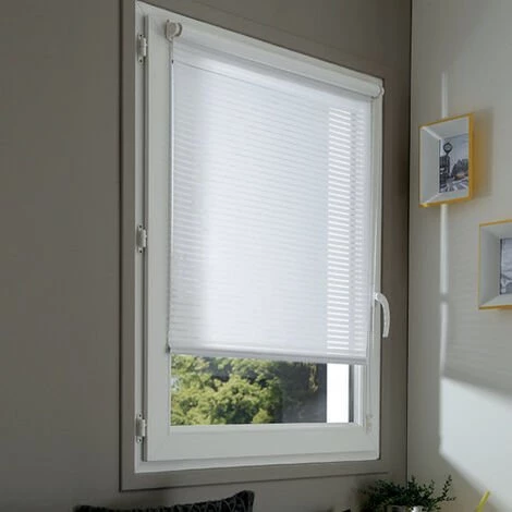 MADECOSTORE Store Enrouleur Tamisant Sans Percer - Blanc Ajouré - L66 X H170cm - Blanc Ajouré 4 MADECOSTORE Store Enrouleur Tamisant Sans Percer - Blanc Ajouré - L66 X H170cm - Blanc Ajouré – Image 2