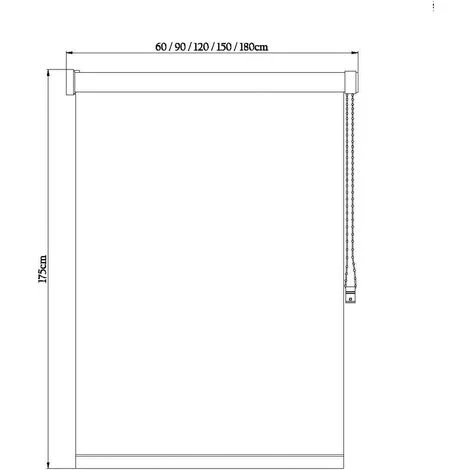BASE LINE Store Enrouleur Occultant Baseline Noir 60X175cm - BLACK 4 BASE LINE Store Enrouleur Occultant Baseline Noir 60X175cm - BLACK – Image 2