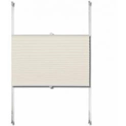 NOVA Rideau D'assombrissement De La Crème De La Plissetta Avec Un Soutien à Un Resserrement Divers Store Plissé 80x125 Cm Crème Taille : 80 X 125 Cm -Promos Store Boutique 57094197 4