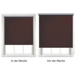 SWANEW Store Enrouleur Occultant 50x160cm Klemmfix Store Enrouleur Occultant Store Enrouleur Lumière Du Jour Protection De La Vie Privée Avec Revêtement Sans Perçage Pour Fenêtres Et Portes Marron - Brun -Promos Store Boutique 57503509 3