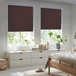 SWANEW Store Enrouleur Occultant 50x160cm Klemmfix Store Enrouleur Occultant Store Enrouleur Lumière Du Jour Protection De La Vie Privée Avec Revêtement Sans Perçage Pour Fenêtres Et Portes Marron - Brun -Promos Store Boutique 57503509 4