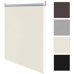 SWANEW Store Enrouleur Occultant 50x160cm Klemmfix Store Enrouleur Occultant Store Enrouleur Lumière Du Jour Protection De La Vie Privée Avec Revêtement Sans Perçage Pour Fenêtres Et Portes Beige - Beige