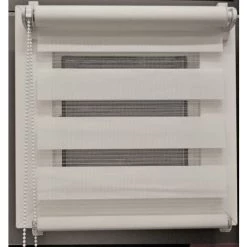 MADEINNATURE Store Enrouleur Jour/nuit (60 X H180 Cm) Blanc