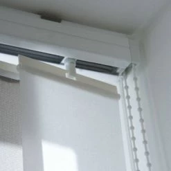 MADECOSTORE Rail Pour Lamelles Verticales 89mm Ouverture Latérale - Gris Alu - L80cm - Gris Alu