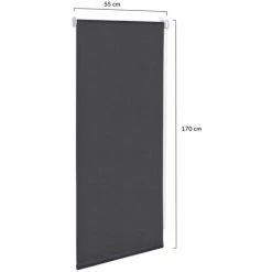 IDMARKET Lot De 2 Stores Enrouleurs Thermiques L.55 X H. Max 170 Cm Gris 9 IDMARKET Lot De 2 Stores Enrouleurs Thermiques L.55 X H. Max 170 Cm Gris -Promos Store Boutique 60171776 3