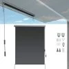 RELAX4LIFE Store Enrouleur Occultant Avec Revêtement En PU Isolant Thermique, Store Enrouleur Extérieur Avec Manivelle Et Cassette Pour Salon Bureau Pergola(1,4 X 2,5 M, Gris) -Promos Store Boutique 60464934 1