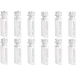 ROSIER 12pcs Tige Aveugle Verticale, Fenêtre De Rechange De La Fenêtre Blanche Des Tiges Blindes, Des Clips De Réparation Aveugles, Des Accessoires De Réparation Aveugles Verticaux Verticaux——VEBTles