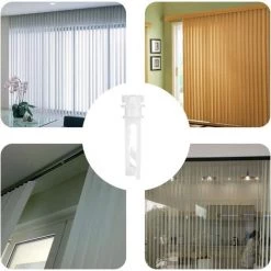 ROSIER 12pcs Tige Aveugle Verticale, Fenêtre De Rechange De La Fenêtre Blanche Des Tiges Blindes, Des Clips De Réparation Aveugles, Des Accessoires De Réparation Aveugles Verticaux Verticaux——VEBTles -Promos Store Boutique 60512855 3