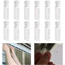 ROSIER 12pcs Tige Aveugle Verticale, Fenêtre De Rechange De La Fenêtre Blanche Des Tiges Blindes, Des Clips De Réparation Aveugles, Des Accessoires De Réparation Aveugles Verticaux Verticaux——VEBTles -Promos Store Boutique 60512855 5