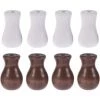 ROSIER Fenêtre Aveugle En Bois Cordon Boutons/Glands Corde En Bois Boule Suspendue Aveugle Petits Pendentifs BRICOLAGE Décoration De La Maison Craft Rideau (Brun 4pcs + Blanc 4pcs)——VEBTles