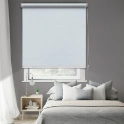 Store Enrouleur Occultant Madeco Manuel Blanc Uni 70x190cm