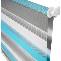 WOLTU 1 Pièce Store Enrouleur Double. Fixation Rapide Sans Perçage. Isolant Thermique.45x150cm.Blanc+Gris+Turquoise DR5619m1 9 WOLTU 1 Pièce Store Enrouleur Double. Fixation Rapide Sans Perçage. Isolant Thermique.45x150cm.Blanc+Gris+Turquoise DR5619m1 -Promos Store Boutique 63479898 4