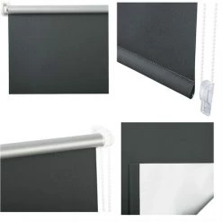 WOLTU 1x Store Enrouleur Occultant. Isolant Thermique Avec Revêtement Sans Perçage. 40x160cm Anthracite. TR5700an01 -Promos Store Boutique 63630936 4