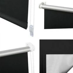 WOLTU 1x Store Enrouleur Occultant. Isolant Thermique Avec Revêtement Sans Perçage. 60x160cm Noir. TR5700sz03 -Promos Store Boutique 63630944 4