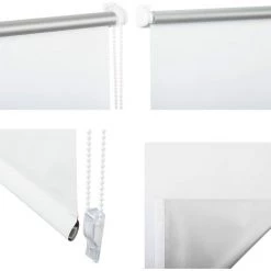 WOLTU 1x Store Enrouleur Occultant. Isolant Thermique Avec Revêtement Sans Perçage. 60x160cm Blanc. TR5700ws03 -Promos Store Boutique 63631010 4