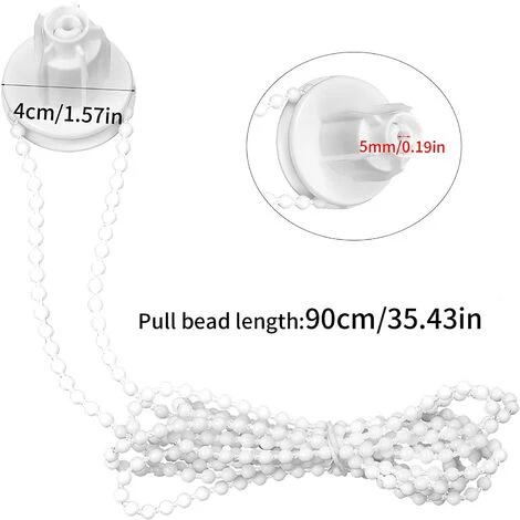 ROSIER 25mm Embrayage Chaîne De Store, Perle Ajustable Store Enrouleur, De Chaîne De Poulie Latérale Kit, Support De Serrage Pour Stores Enrouleurs Doubles, Store Occultant, Store Fenêtre Enrouleur Chaînette,VEBTles 5 ROSIER 25mm Embrayage Chaîne De Store, Perle Ajustable Store Enrouleur, De Chaîne De Poulie Latérale Kit, Support De Serrage Pour Stores Enrouleurs Doubles, Store Occultant, Store Fenêtre Enrouleur Chaînette,VEBTles – Image 3