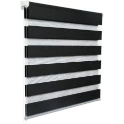 WOLTU 1 Pièce Store Enrouleur Double. Fixation Rapide Sans Perçage. Isolant Thermique. 55x150cm. Anthracite VH5525an