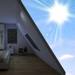 Rideau Occultant Pour Fenêtres Et Puits De Lumière, Store Enrouleur Sans Perçage, Rideau Occultant Avec Ventouses, Protection Solaire Et Thermique, Pour Bureau, Bureau, Vitres De Voiture, Noir + Étoiles, 96cm * 120cm LangRay 8 Rideau Occultant Pour Fenêtres Et Puits De Lumière, Store Enrouleur Sans Perçage, Rideau Occultant Avec Ventouses, Protection Solaire Et Thermique, Pour Bureau, Bureau, Vitres De Voiture, Noir + Étoiles, 96cm * 120cm LangRay -Promos Store Boutique 63738052 2