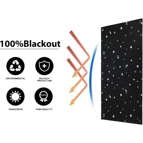 Rideau Occultant Pour Fenêtres Et Puits De Lumière, Store Enrouleur Sans Perçage, Rideau Occultant Avec Ventouses, Protection Solaire Et Thermique, Pour Bureau, Bureau, Vitres De Voiture, Noir + Étoiles, 96cm * 120cm LangRay 5 Rideau Occultant Pour Fenêtres Et Puits De Lumière, Store Enrouleur Sans Perçage, Rideau Occultant Avec Ventouses, Protection Solaire Et Thermique, Pour Bureau, Bureau, Vitres De Voiture, Noir + Étoiles, 96cm * 120cm LangRay – Image 3