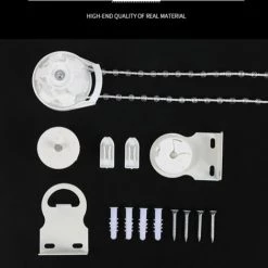 RHAFAYRE Store Enrouleur Occultant Sans Perçage - (Largeur Du Tissu-4cm ) - Avec Revêtement Argenté Isolation Thermique Avec Les Accessoires-Blanc-35cm*160cm -Promos Store Boutique 63750862 4