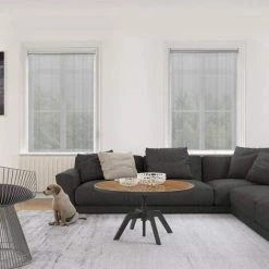 RELAX4LIFE Store Enrouleur Occultant Vertical 121x181cm En Tissu HDPE Et Chaîne De Perles, Store Roulant Extérieur Intérieur Montage Mur Plafond Pour Pergolas(121x181cm, Style 2, Gris) -Promos Store Boutique 64129786 4