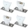 OSQI Lot De 4 Mécanismes De Verrouillage De Cordon Et Poulie De Renvoi De Cordon De Type Pivotant En Plastique Blanc Et Support En Acier Inoxydable Pour Stores Romains En Bois Tissé Et Stores En Bambou -Promos Store Boutique 65506731 1