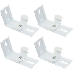 OSQI 4 Pièces Stores Verticaux Supports En Forme De L Stores Tringle à Rideau Support De Montage Pince Cadre D'extension De Store (4 Pièces)