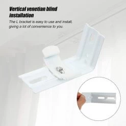 OSQI 4 Pièces Stores Verticaux Supports En Forme De L Stores Tringle à Rideau Support De Montage Pince Cadre D'extension De Store (4 Pièces) -Promos Store Boutique 65506752 5