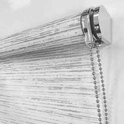 MADECOSTORE Store Enrouleur Tamisant Effet Wood - Gamme Must - Blanc - L49 X H190cm - Blanc -Promos Store Boutique 6560091 2