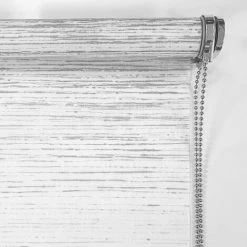 MADECOSTORE Store Enrouleur Tamisant Effet Wood - Gamme Must - Blanc - L49 X H190cm - Blanc -Promos Store Boutique 6560091 3