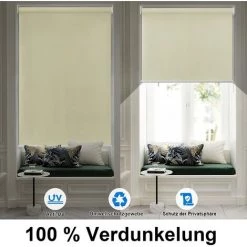 UISEBRT Store Extérieur Vertical, Pare-soleil, Protection UV, Convient Au Balcon, 100 X 140 Cm, Beige -Promos Store Boutique 65671701 3